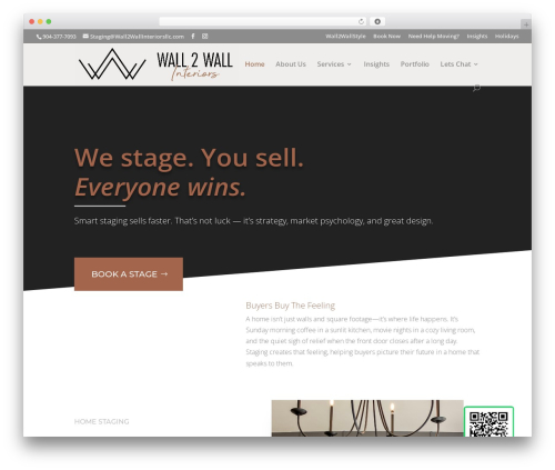 WordPress theme Divi - wall2wallinteriorsllc.com