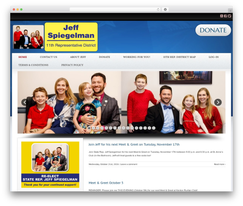 Candidate top WordPress theme - jeffderepresentative.com