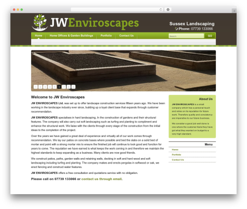 EcoGreen WordPress website theme - jwenviroscapes.com