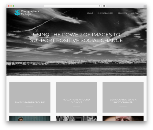 Lora WordPress theme - photographersforhope.org