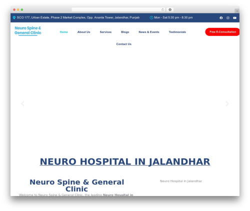 Medixi WordPress website theme - neurospinegeneralclinic.com