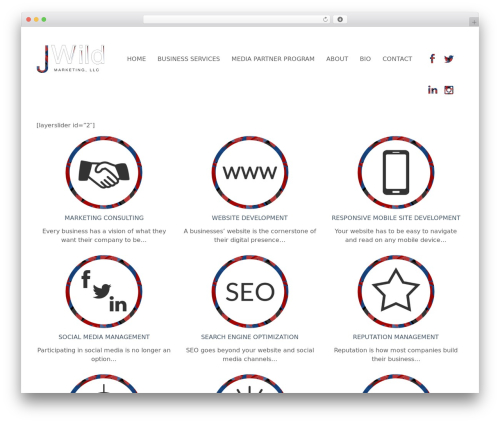 Smartbox WordPress theme - jwildmarketing.com