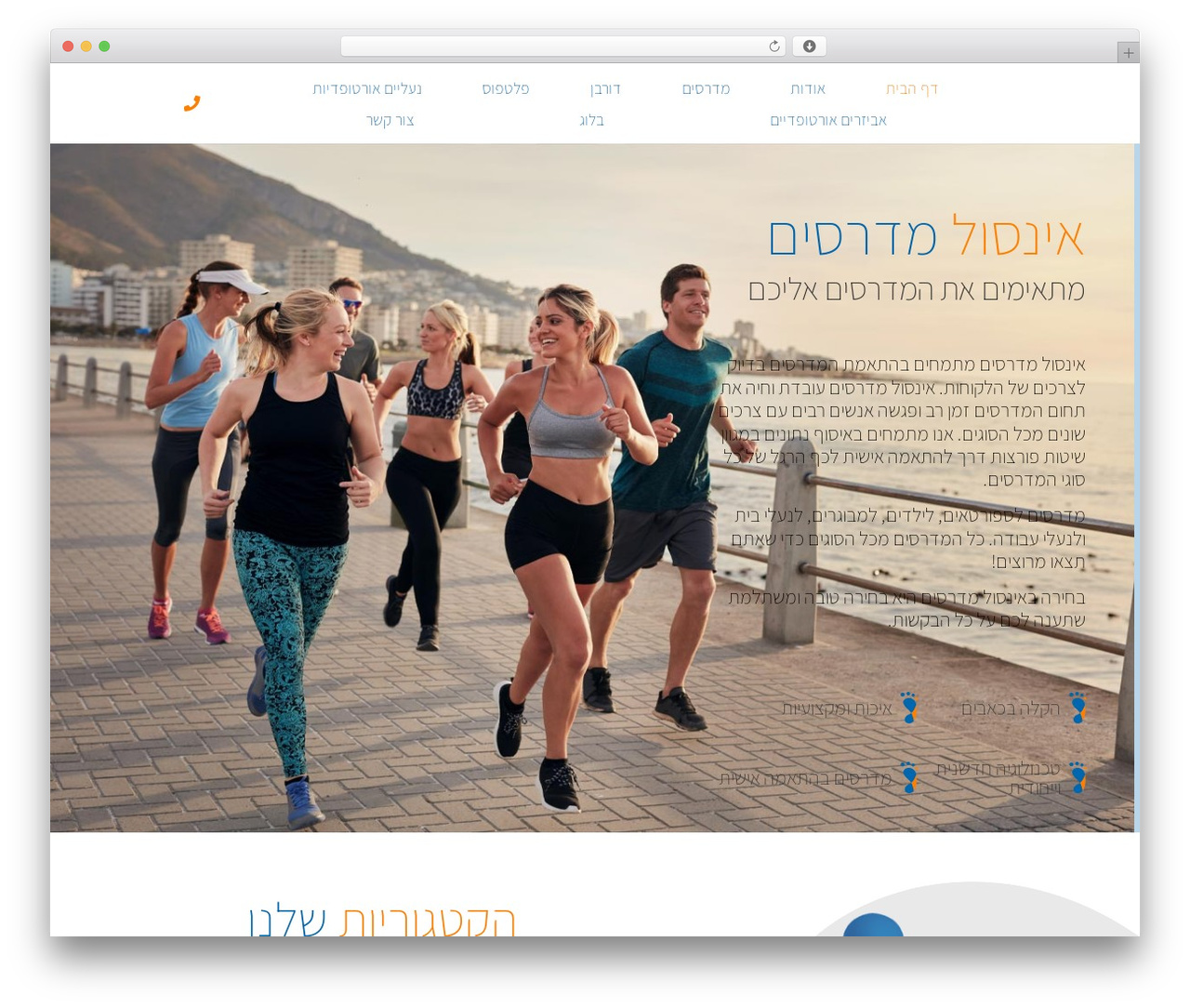Theme WordPress תבנית ילד אלמנטור - עשהאל דרייר - insole-midrasim.co.il