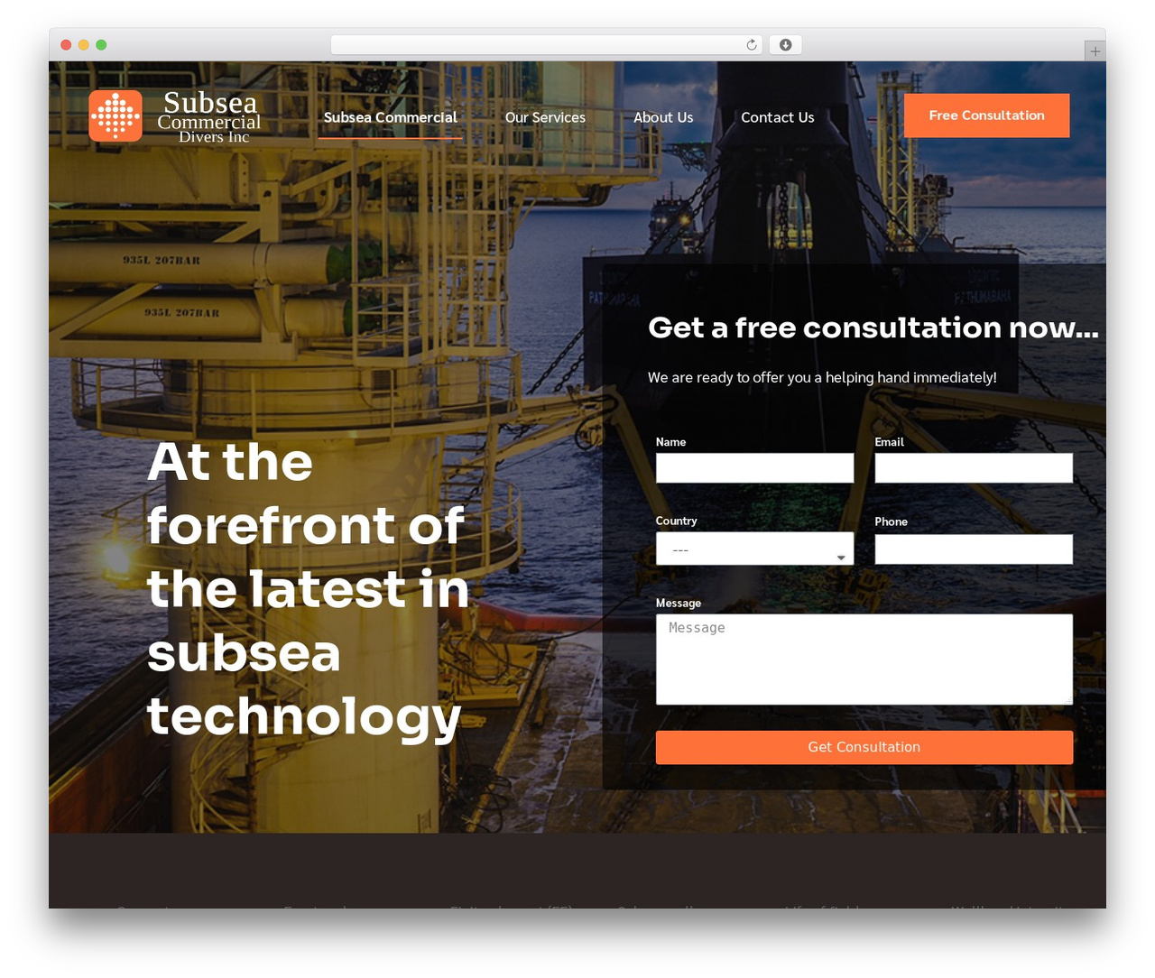 Theme WordPress Deep - subseacommercialdivers.com