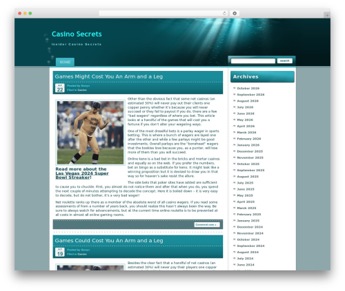 Under the Sea theme WordPress - jewishcasino.com