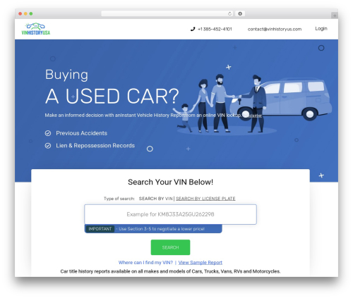 vinecheck WordPress theme - vinhistoryusa.com