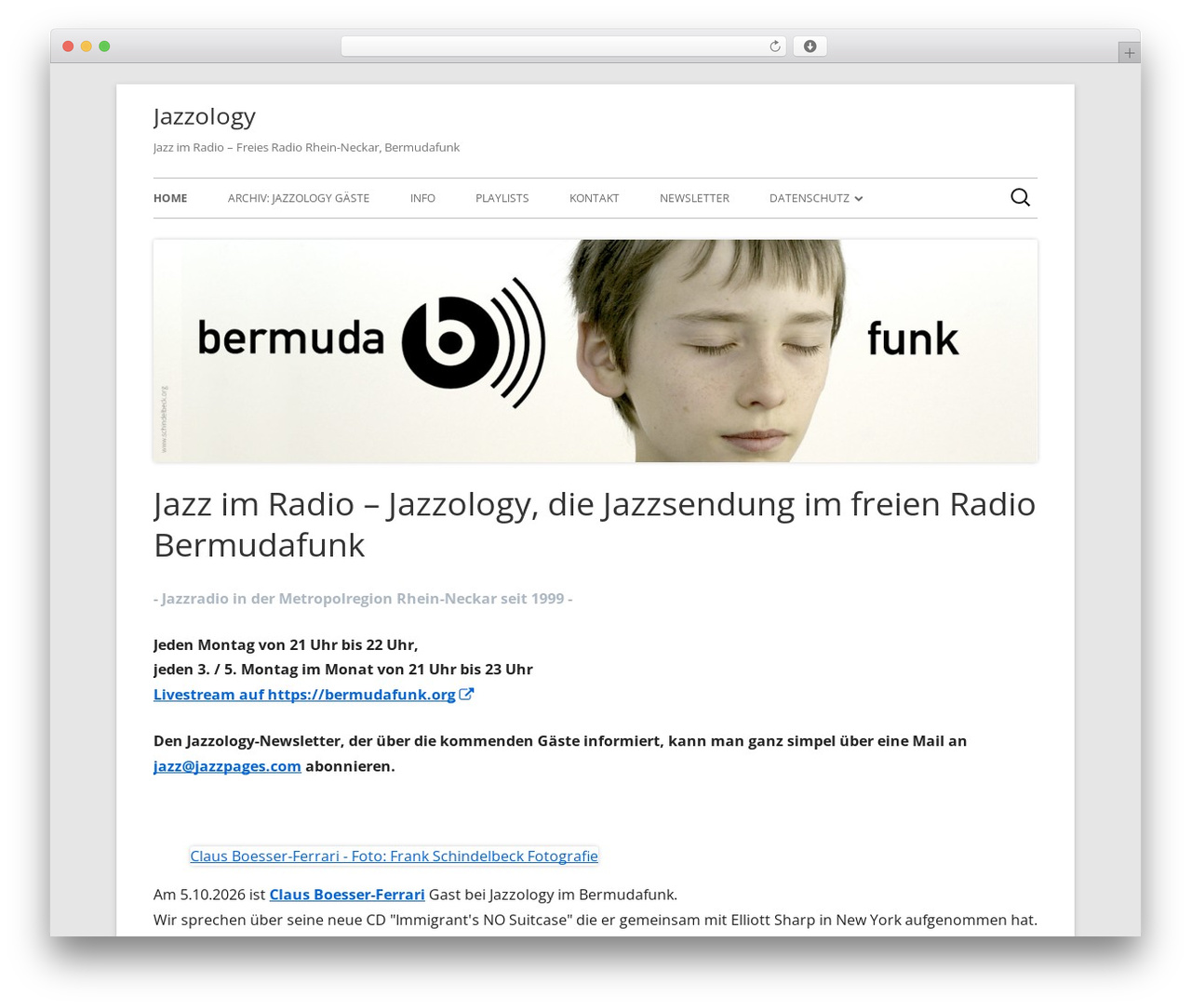 WordPress theme Tiny Framework - jazzology.de