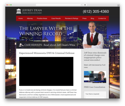 WordPress website theme Builder - jeffdeanlaw.com