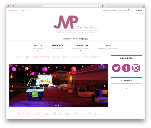 WordPress website theme Piemont - justmyprom.com