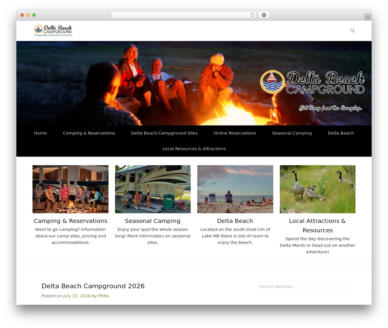 Adventurous theme WordPress - deltabeachcampground.com
