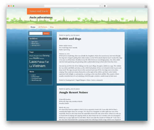 Travelmap (travelmap) free WordPress plugin - jamesandlucie.com