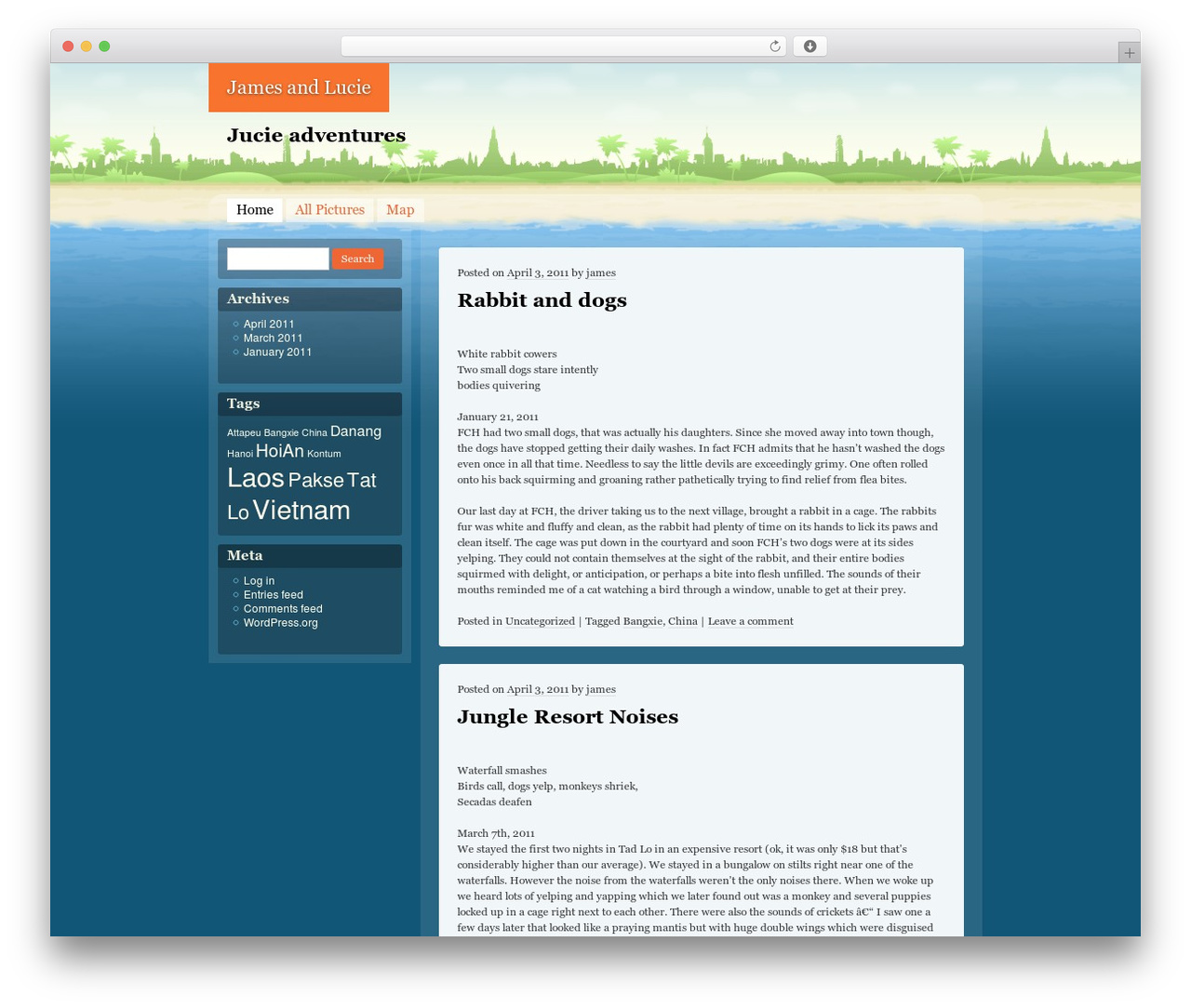 Beach WordPress website theme - jamesandlucie.com Beach WordPress website theme - jamesandlucie.com