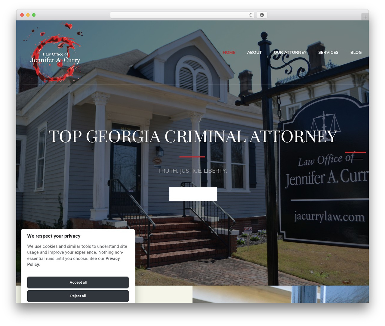 Flavius theme WordPress - jacurrylaw.com