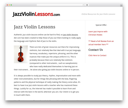 Hellish Simplicity WordPress theme - jazzviolinlessons.com Hellish Simplicity WordPress theme - jazzviolinlessons.com