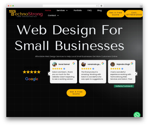 Elfsight portfolio cc WordPress plugin - technostrong.co.uk