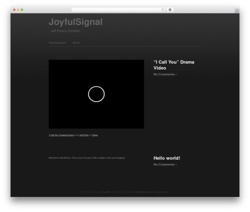 Theme WordPress Sharpfolio - joyfulsignal.com