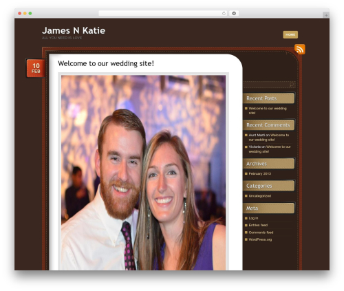WordPress theme choco - jamesnkatie.com
