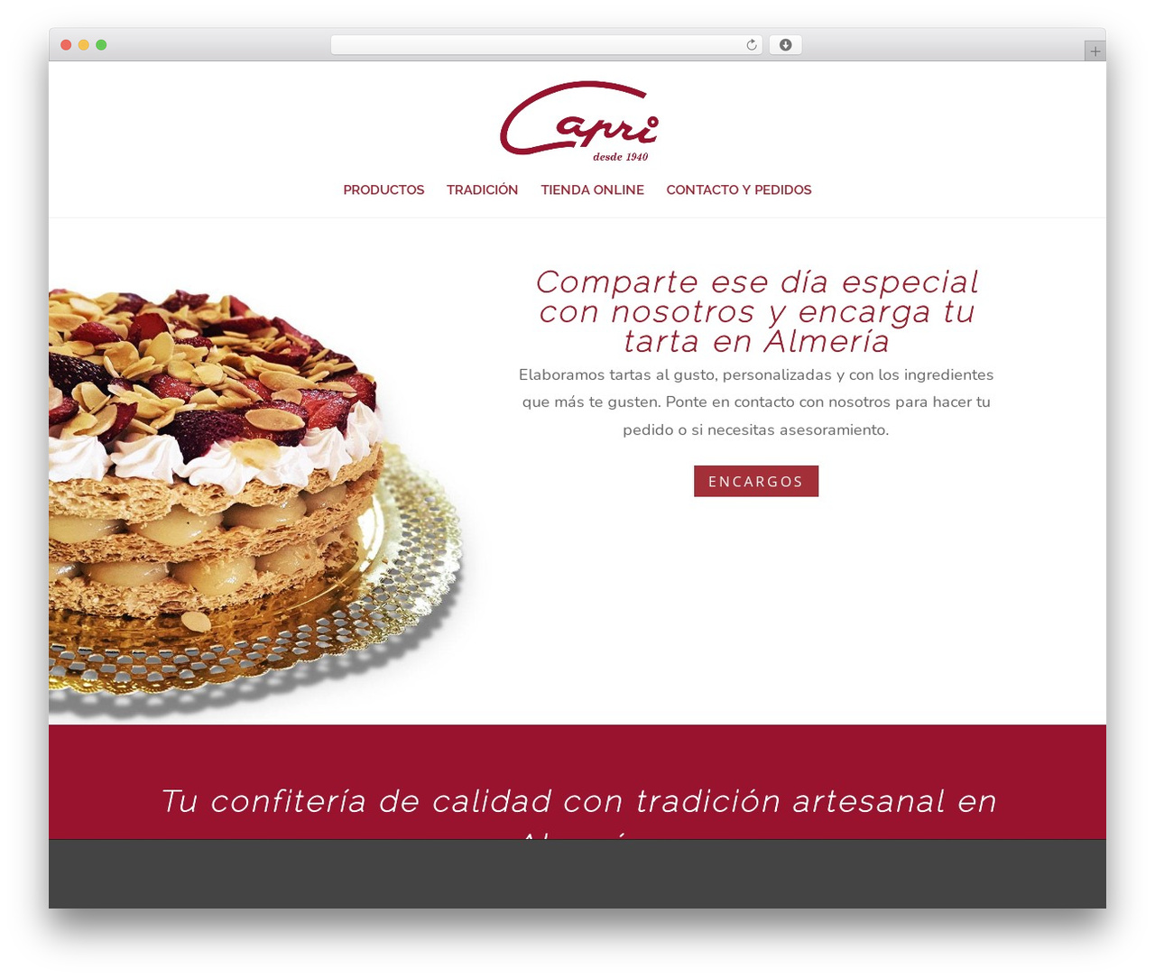 WordPress theme Divi - confiteriacapri.es