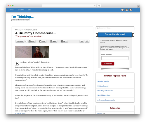 WordPress theme Get Noticed! - jimchandleronline.com