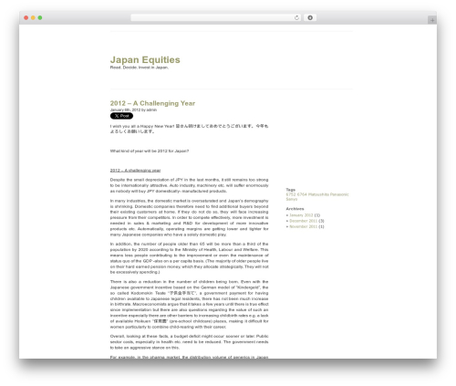 WordPress theme minimalism - japanequities.com WordPress theme minimalism - japanequities.com