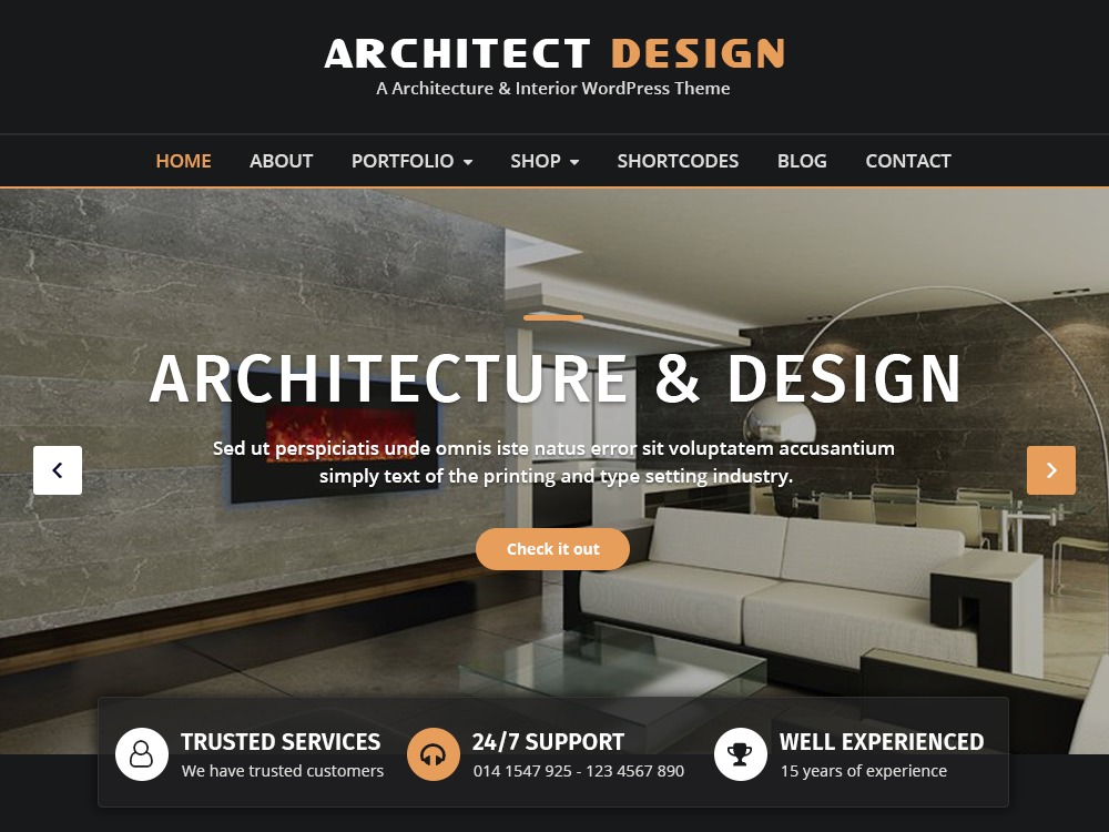 Architect Design WordPress ecommerce template