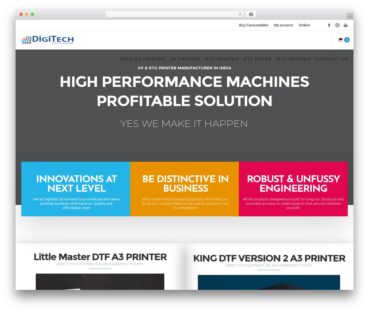 DFD Native WordPress website theme - digitechuvprinter.com
