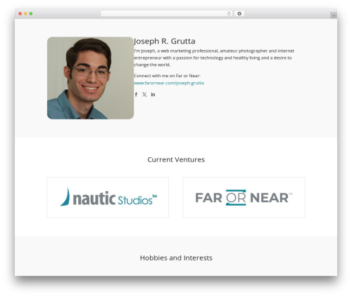 Divi WordPress theme - josephgrutta.com