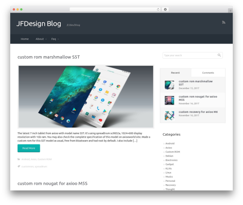 evolve best free WordPress theme - jfdesignnet.com