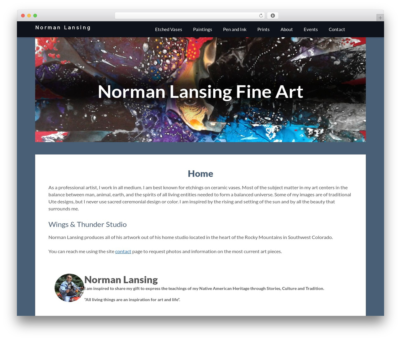 The Art Gallery WordPress theme - normanlansing.com The Art Gallery WordPress theme - normanlansing.com