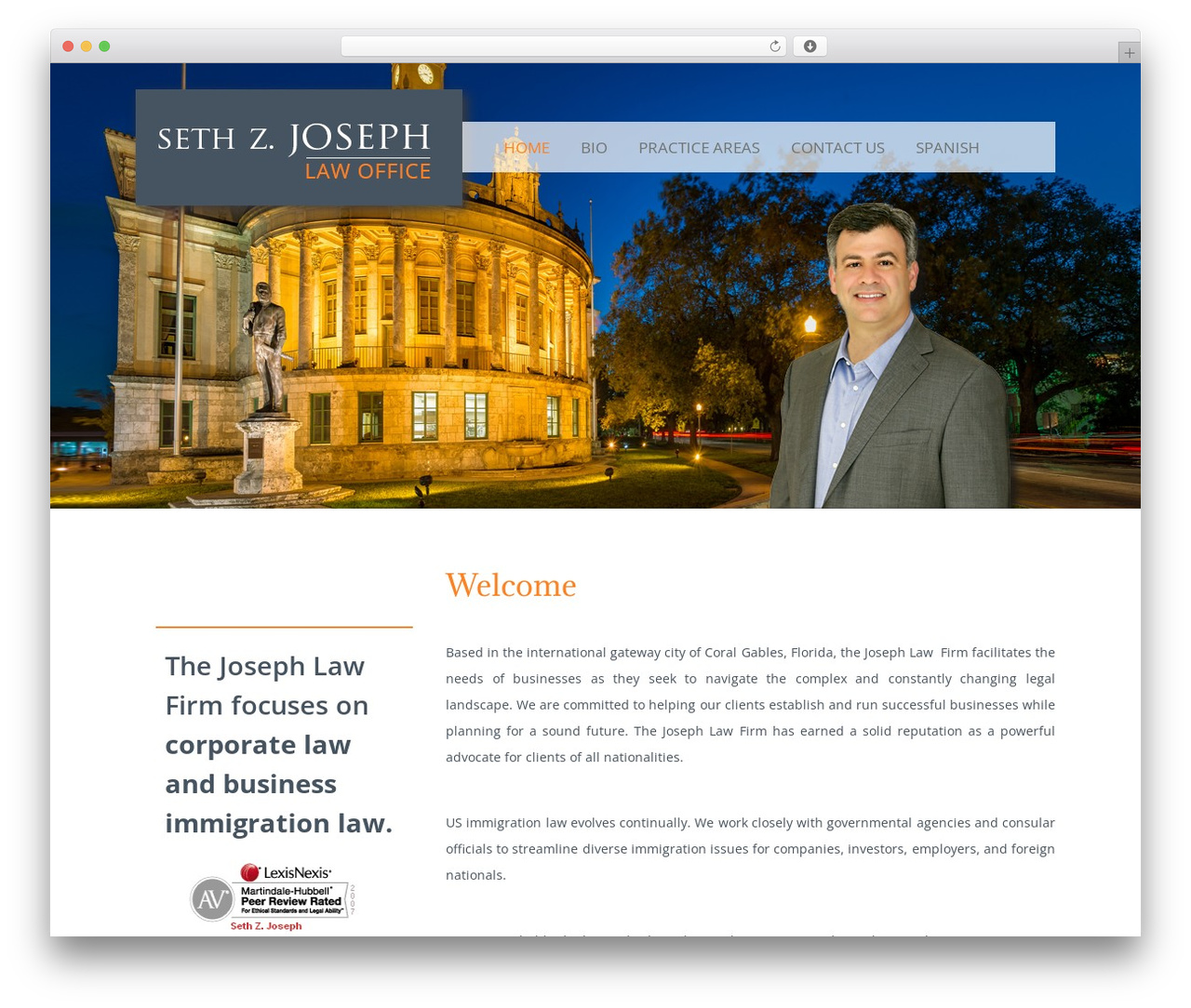 Joseph theme WordPress - josephlawfirm.com