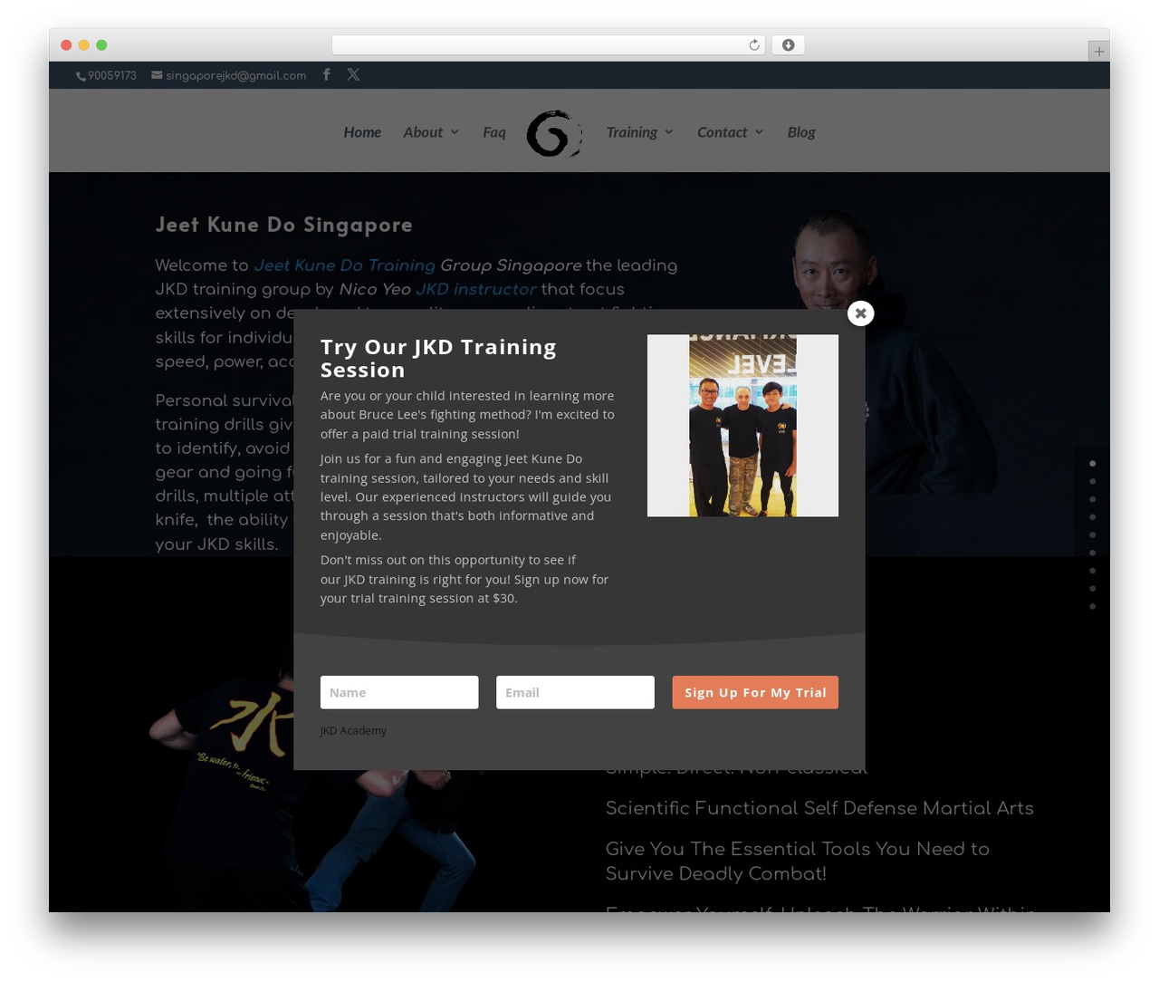 WordPress theme Divi - jkd.com.sg