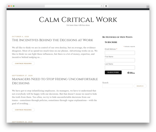WordPress theme Equable Lite - joshbulloc.com
