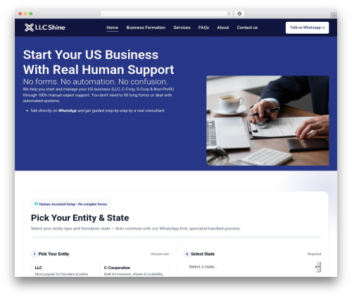 WordPress theme Execor - llcshine.com