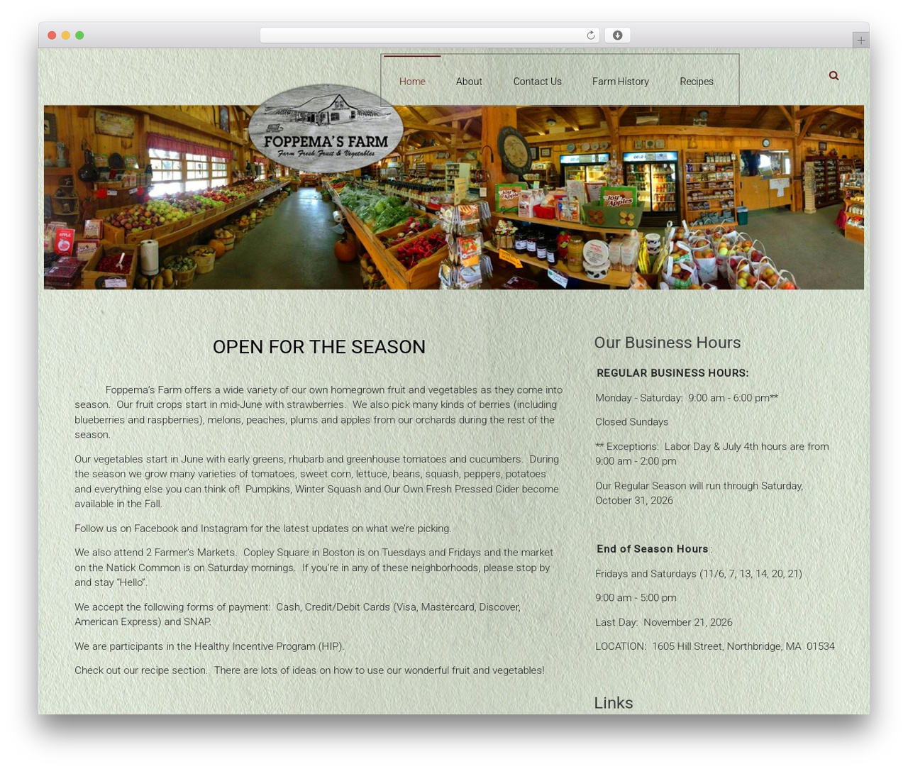 Ample WordPress theme - foppemasfarm.com