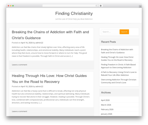 Base WP WordPress theme design - findchristianity.com