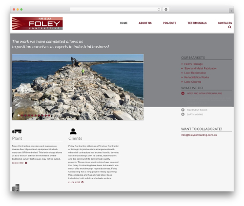 cherry theme WordPress - foleycontracting.com.au