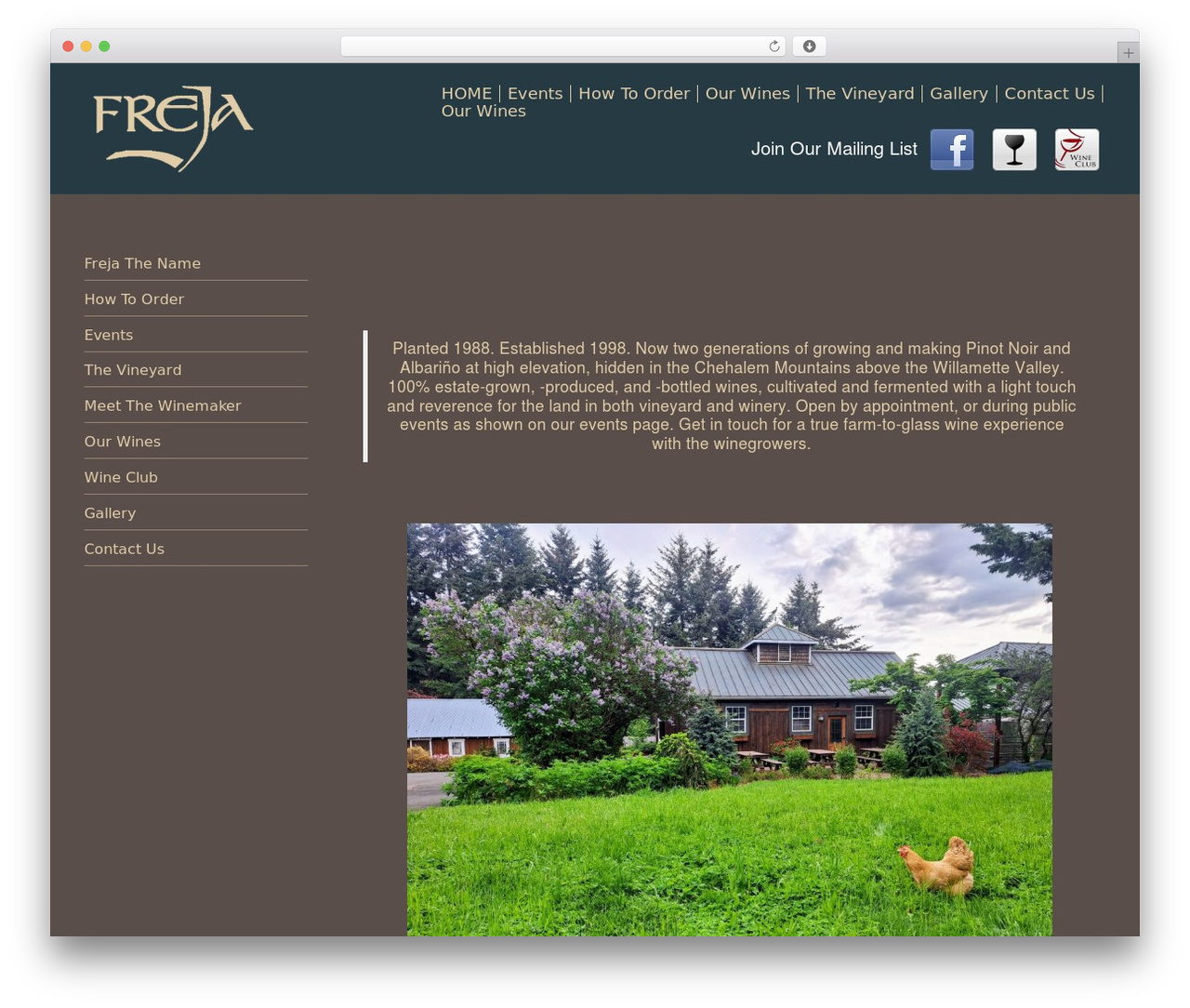 Freja theme WordPress - frejacellars.com