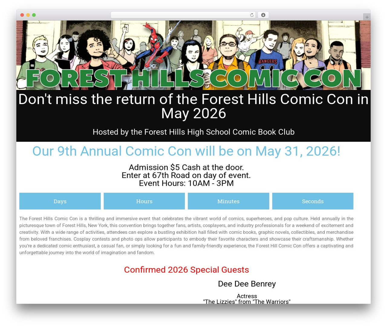 Hello Elementor WordPress theme - foresthillscomiccon.com