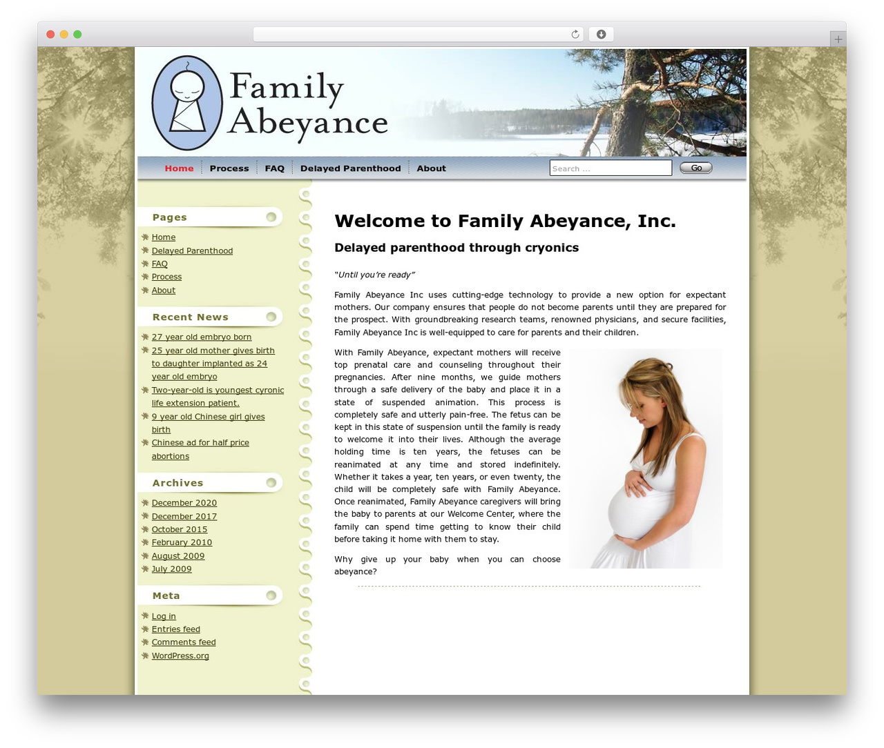 WordPress theme Maple Leaf - familyabeyance.com