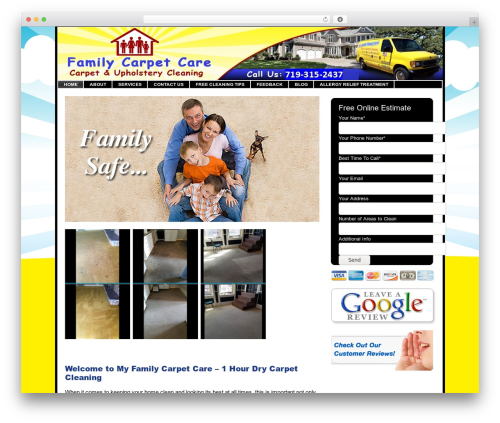 WP theme Catalyst - familycarpetcare.com
