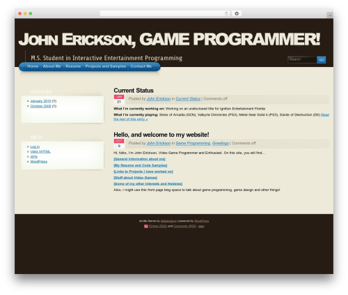 Arclite WordPress website theme - jerickson-programmer.com
