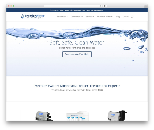 Divi business WordPress theme - premierwatermn.com