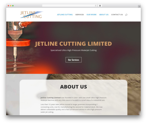 Divi WordPress theme - jetlinecutting.co.uk
