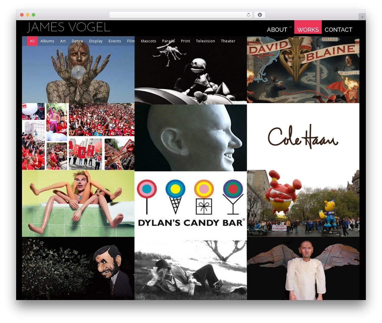 Exposure top WordPress theme - jamesvogelart.com