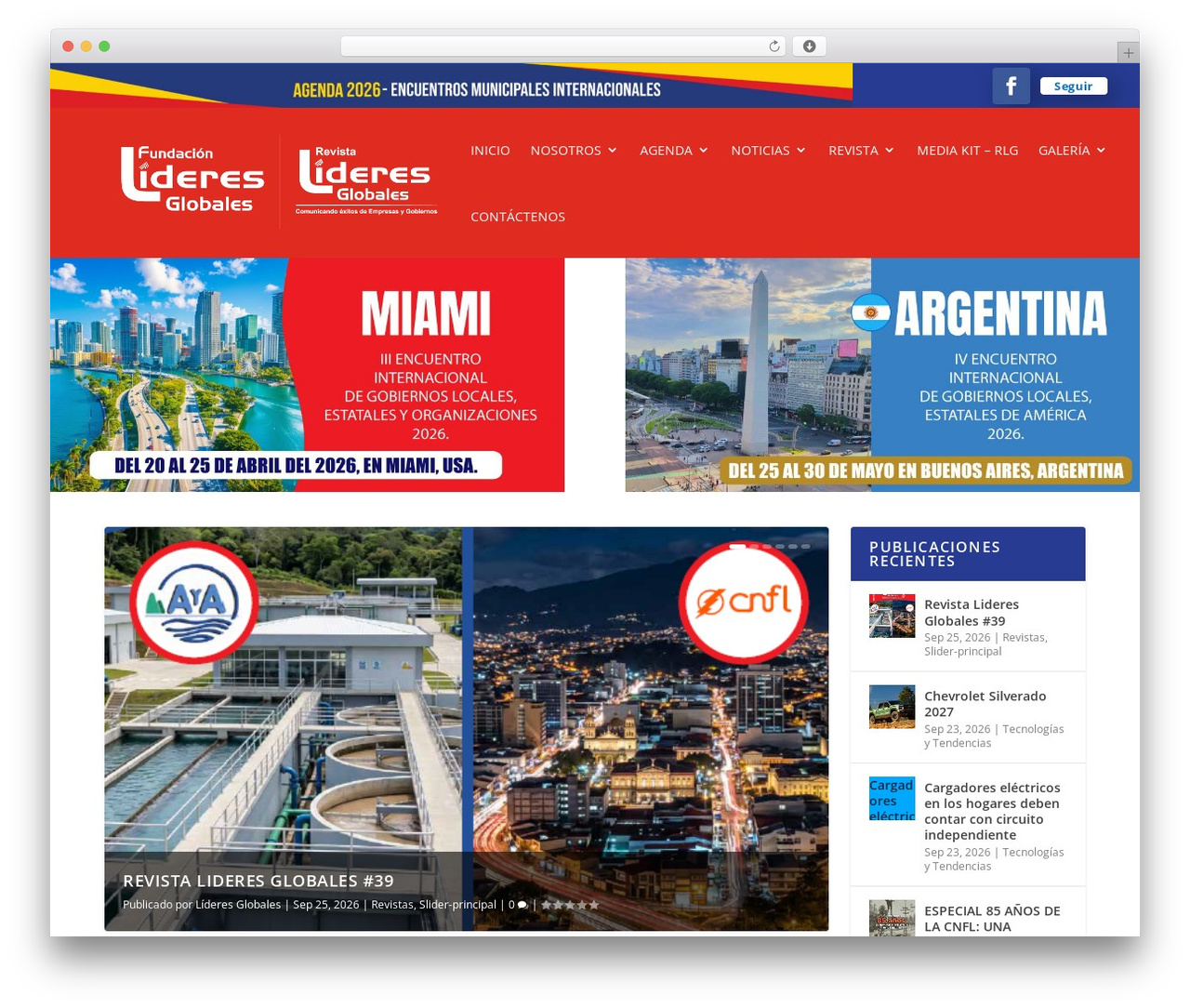 Extra WordPress website theme - fundacionlideresglobales.com