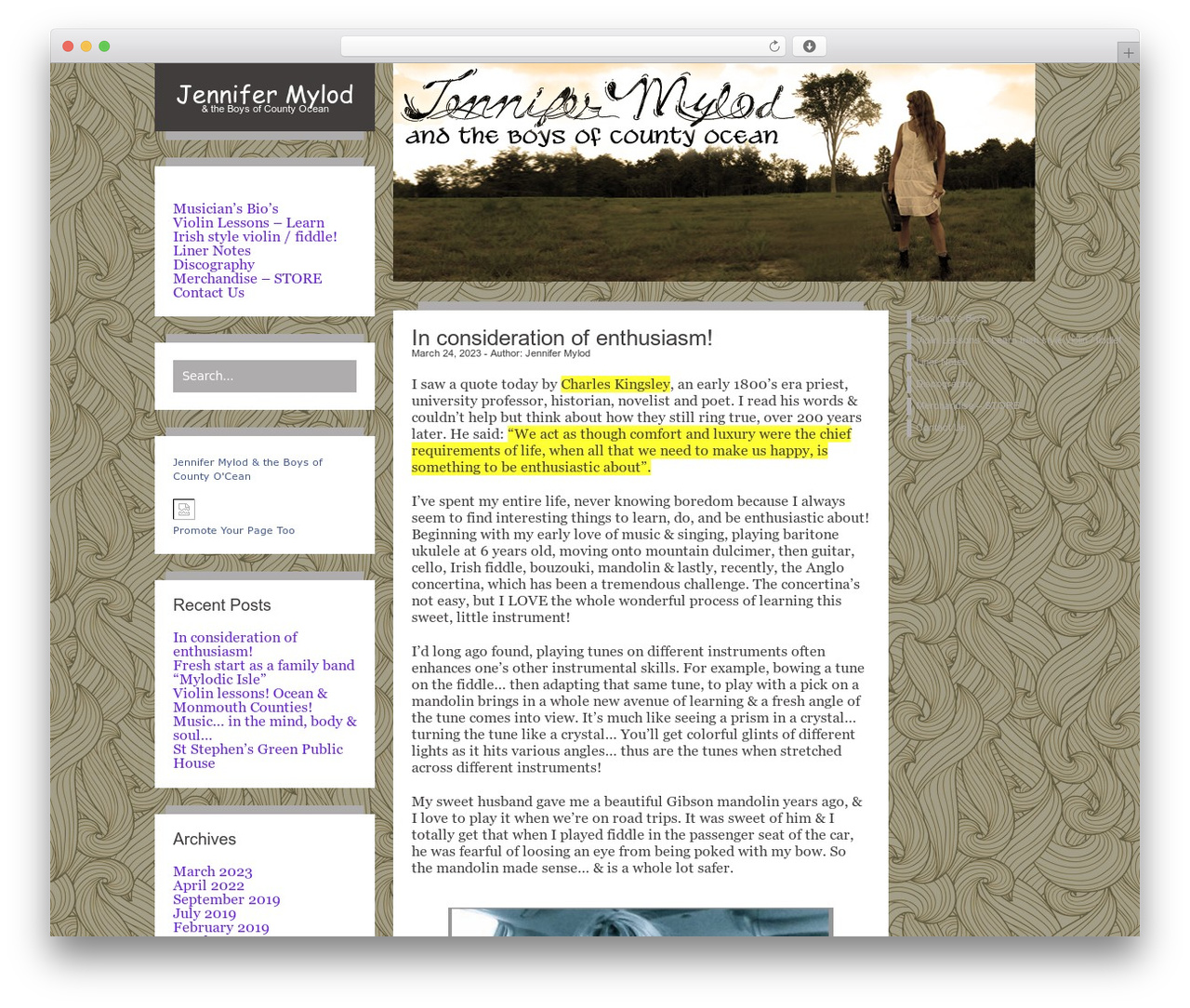 Firstyme WordPress theme design - jennifermylod.com