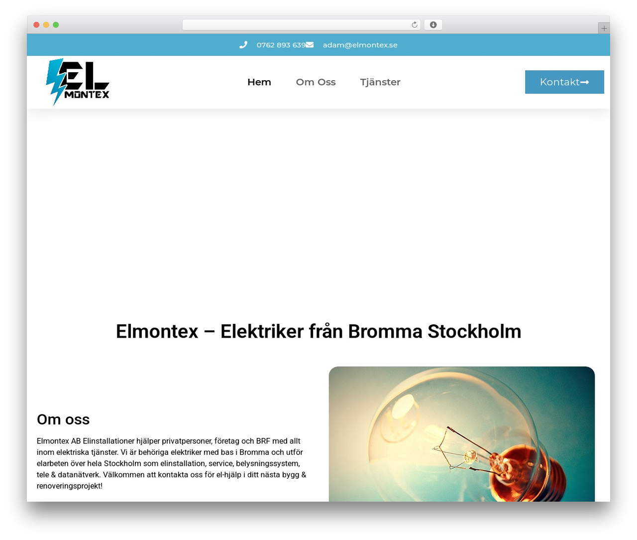 Hello Elementor WordPress website theme - elmontex.se