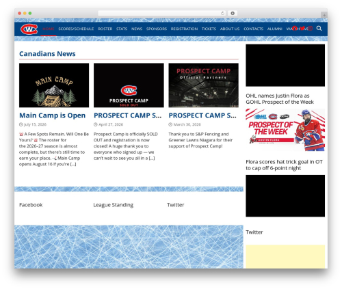 Jaws WordPress theme - wellandjrcanadians.com