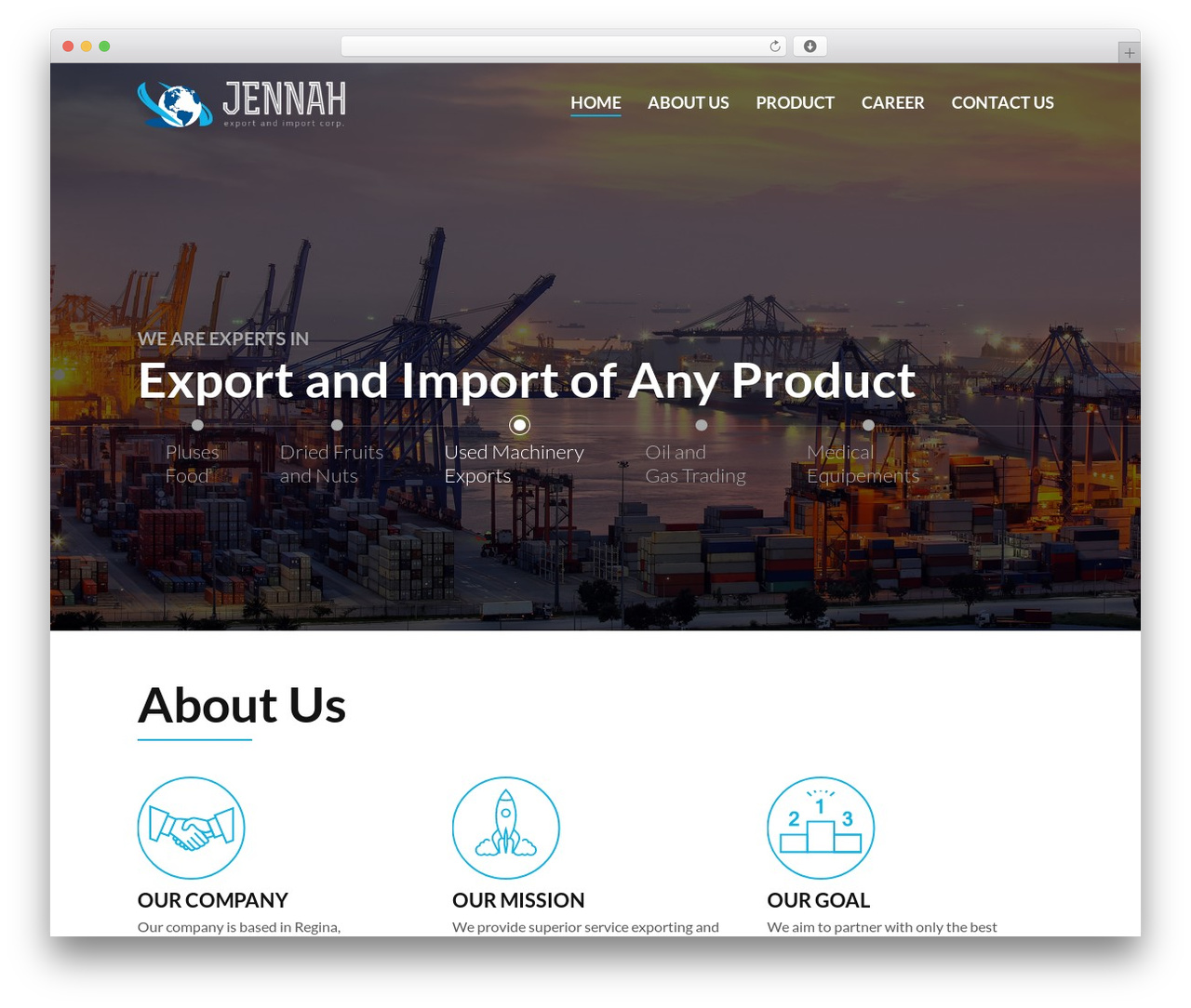 Jennahimportexport theme WordPress - jennahimportexport.com