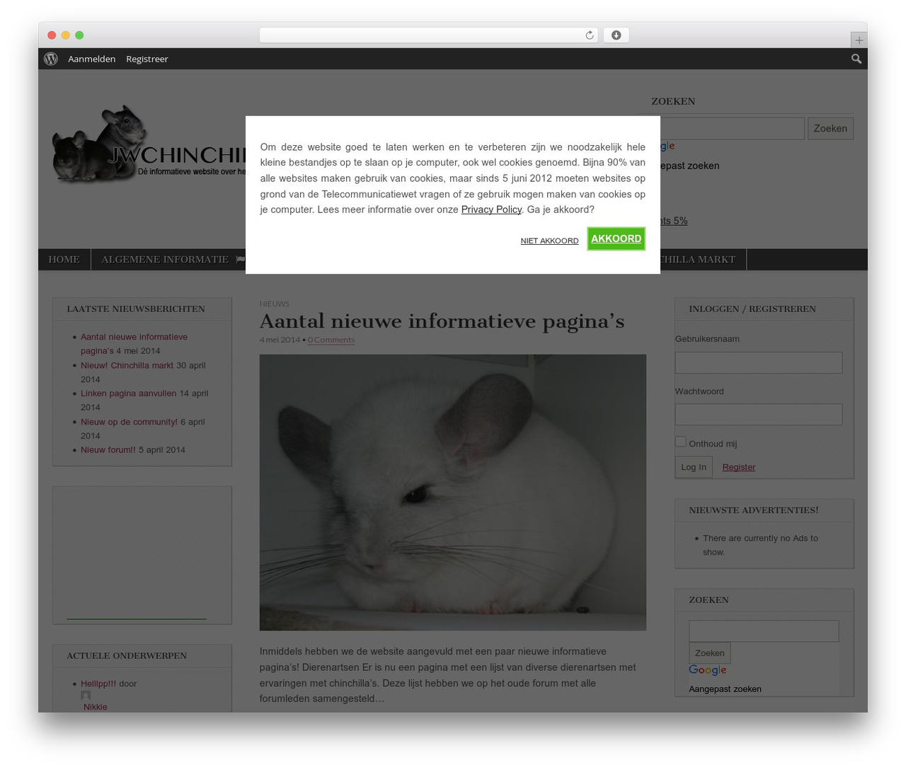 Magazine Basic theme WordPress free - jwchinchillas.nl